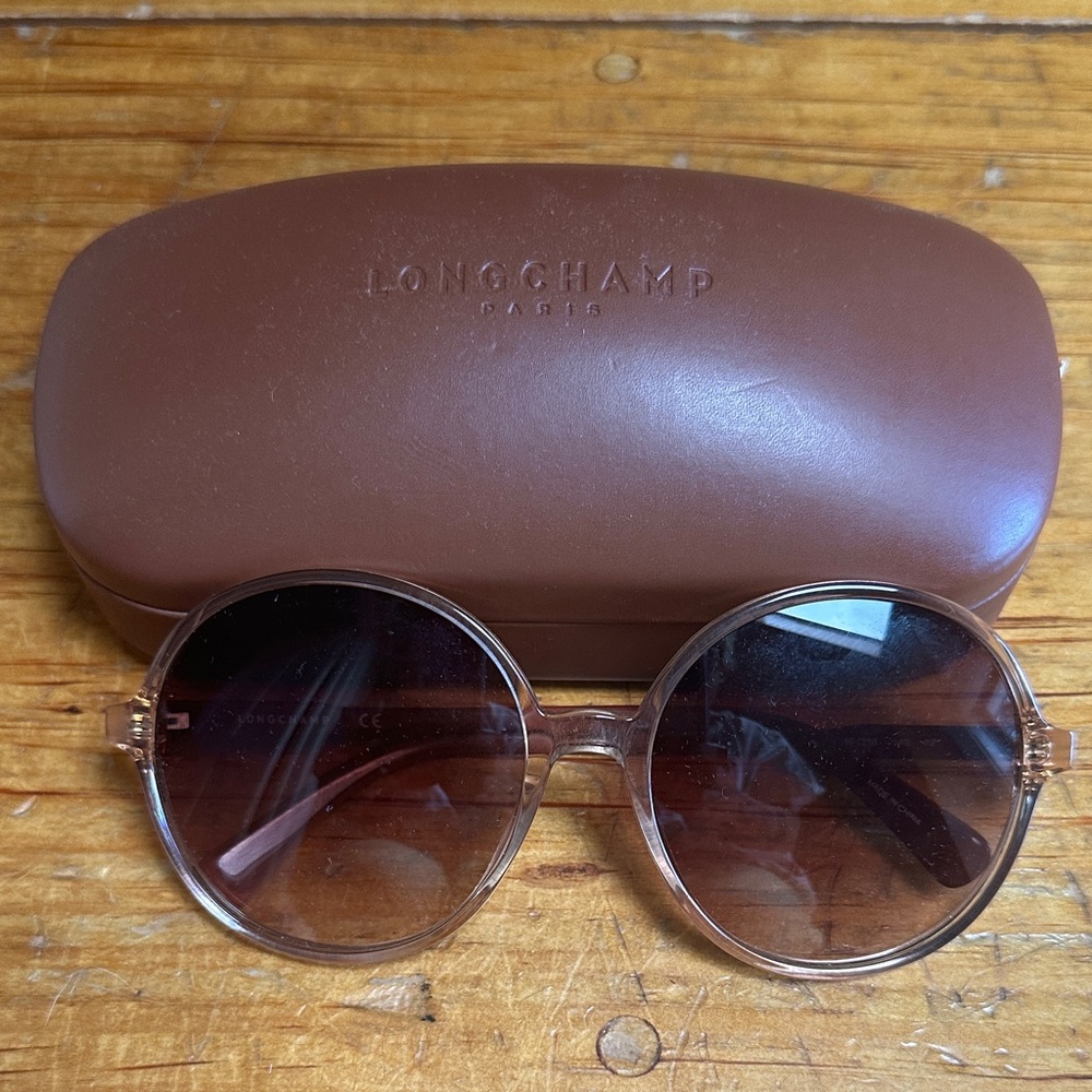 Longchamp 70s Style Oversized Round Sunglasses